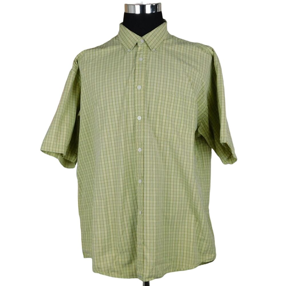 Izod Cotton Short Sleeve Button Mens XXL Shirt